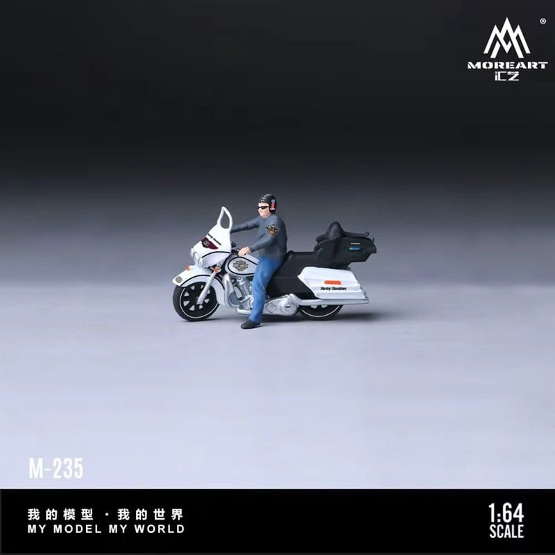  Mô hình nhân vật figure - xe mô tô Harley-Davidson Biker Gang Resin Model Kit tỉ lệ 1:64 MoreArt MO222235 