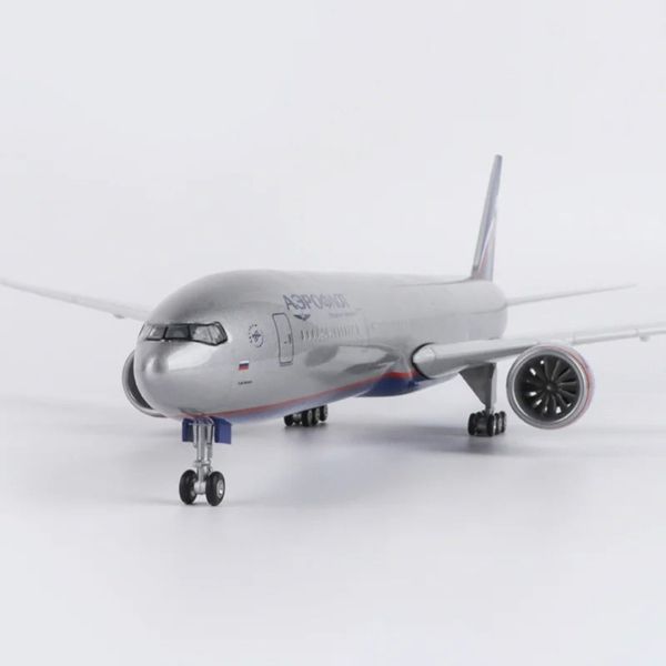 Mô hình máy bay Russia Aeroflot Boeing B777 có bánh xe kích thước 47cm no led MB47110 