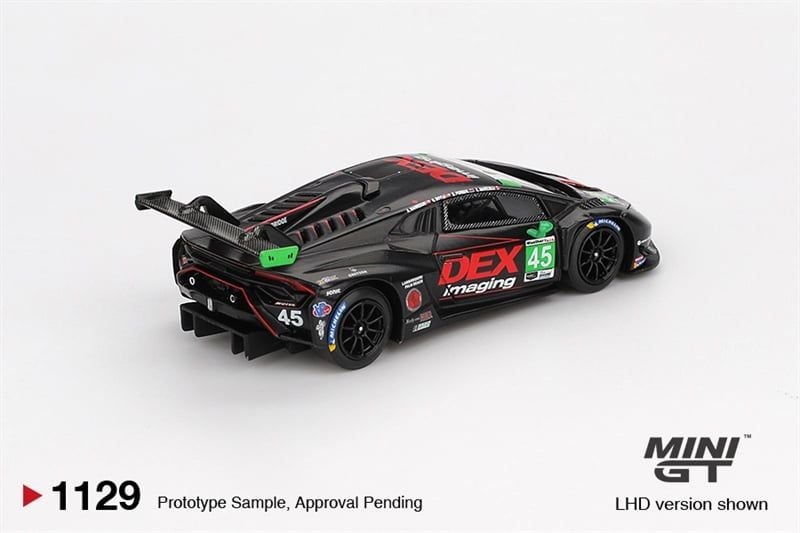  Mô hình xe ô tô Lamborghini Huracán GT3 EVO2 #45 No.45 DEX Imaging 2024 IMSA Daytona 24 Hrs tỉ lệ 1:64 MiniGT MGT01129 