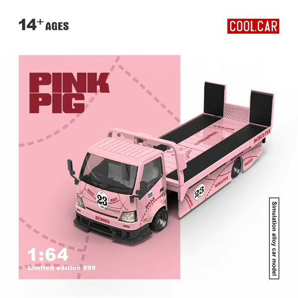  Mô hình xe tải cứu hộ H300 Pink Pig Paint tỉ lệ 1:64 CoolCar CC647223 