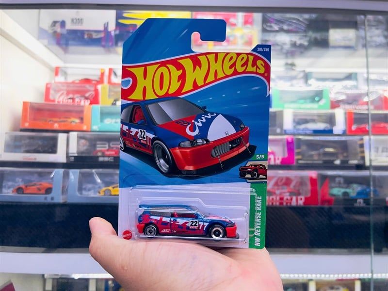  Mô hình xe Honda Civic custom #22 Hotwheels kim loại có bản quyền chính hãng tỉ lệ 1:64 C4982-HD 