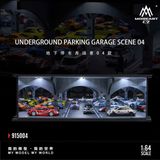  Hộp trưng bày mô phỏng bãi đổ xe dưới hầm Underground parking lot series có đèn kích thước 30x30x10.5cm tỉ lệ 1:64 MoreArt MO915004 