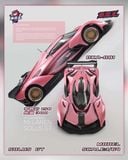 Mô hình xe McLaren Solus GT Candy Pink Bearing Wheel 2026 Shenzhen Jiuzhou Automotive Eco - Expo tỉ lệ 1:64 Demon King Auto DKA-081 