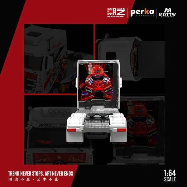  Mô hình xe Mercedes-Benz trailer head model a realistic alloy car model tỉ lệ 1:64 ChaoYi MD and Perka MD646747 