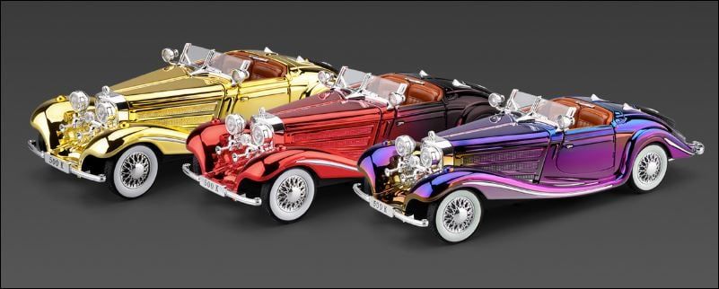  Mô hình xe Mercedes Benz 500K crom version full open tỉ lệ 1:24 Chezhi CZ241832 