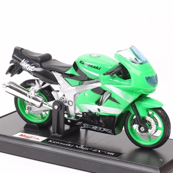  Mô hình xe mô tô Kawasaki Ninja ZX 9R green tỉ lệ 1:18 Maisto MT18037 