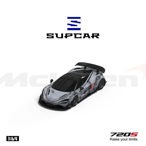  Mô hình xe Mclaren 720s LBWK fighter gray tỉ lệ 1:64 Supcar SC800402 