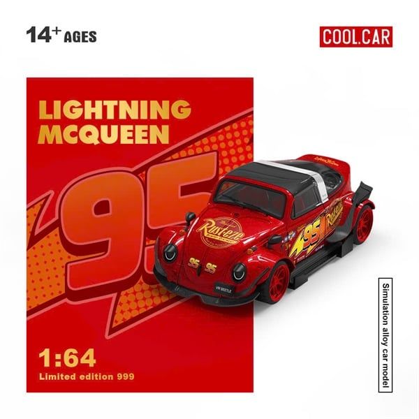  Mô hình xe Volkswagen Beetle Lightning Mcqueen tỉ lệ 1:64 Cool car CC646233 
