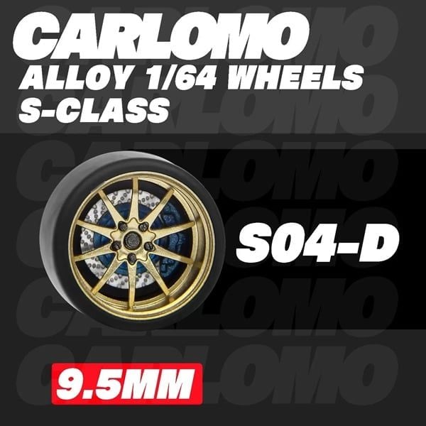  Phụ kiện độ bánh cho xe mô hình Carlomo Wheels S-Class kích thước 9,5mm bằng kim loại tỉ lệ 1:64 Carlomo S0 