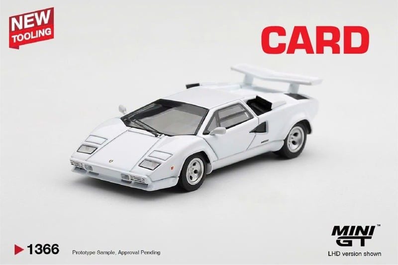  Mô hình xe Lamborghini Countach LP500S White bản card tỉ lệ 1:64 MiniGT MGT01366 
