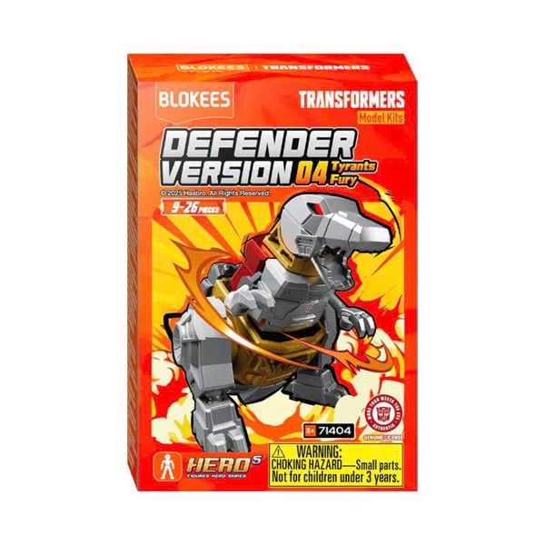  Mô hình lắp ráp serries Transformers Defender Version 04 Tyrants Fury Blokees 71404 
