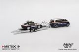  Mô hình xe Porsche 911 Dakar #718 / Volkswagen ID. Buzz Porsche Centrum Gelderland Roughroads Set tỉ lệ 1:64 MiniGT MGTS0019 