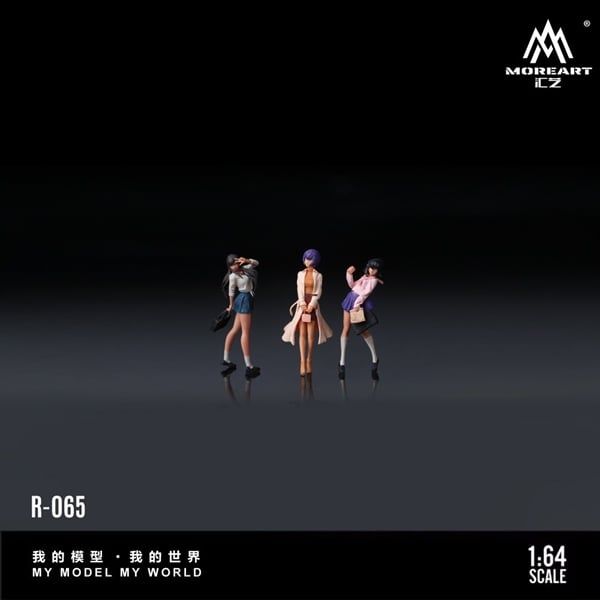  Mô hình set nhân vật 3 cô gái Vitality Girl Doll Set Simulation Resin Model tỉ lệ 1:64 More Art MO223065 