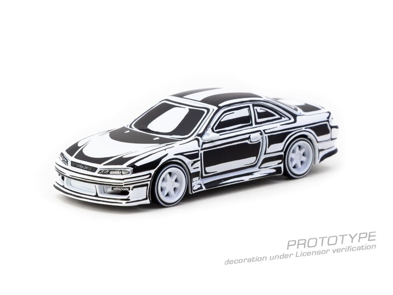  Mô hình xe Vertex Nissan Silvia (S14), Designed by Joshua Vides, Chrome tỉ lệ 1:64 Tarmac Works T64G-018-JV 
