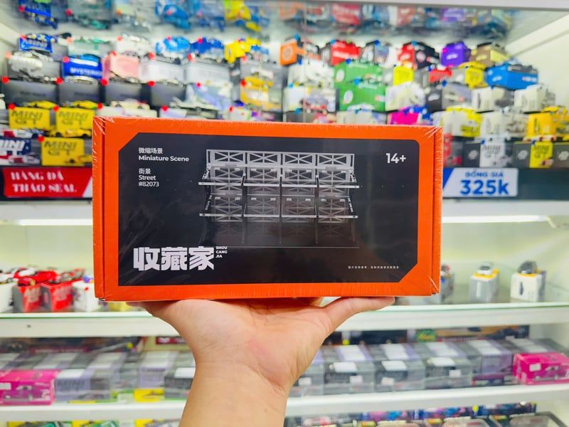 Hộp trưng bày mô phỏng khu đỗ xe lắp ráp kiểu ba tầng tỉ lệ 1:64 Shou Cang Jia SCJ82073 