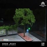  Hộp trưng bày mô phỏng công viên có hàng rào - đèn giao thông hộp mica Street Scene Assembly Series 15 22cm x 19.5cm x 15.5cm tỉ lệ 1:64 MoreArt MO960215 