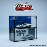  Hộp trưng bày mica cho xe amborghini Huracán STO Bianco Asopo MiniGT có khung ảnh tỉ lệ 1:64 Colabox 788 PKC 
