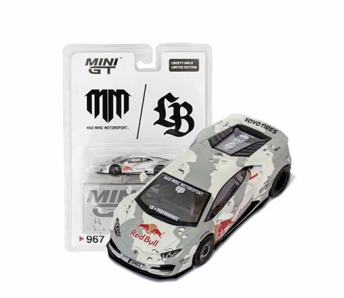  Mô hình xe Lamborghini Huracan LB★WORKS ver. 2 Mad Mike NIMBUL bản card Nhật tỉ lệ 1:64 MiniGT MGT00967-LB 