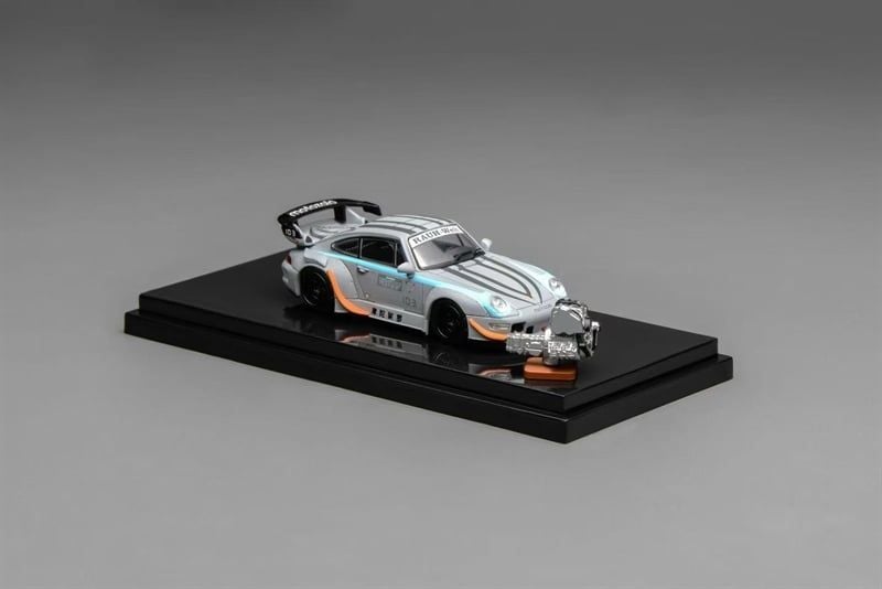  Mô hình xe Porsche Rauh-Welt Licensed Motozolo Grey - RWB993 tỉ lệ 1:64 Motorhelix MH M62205 