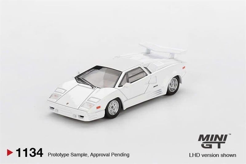  [Hàng Loose] Mô hình xe Lamborghini Countach 25th Anniversary White tỉ lệ 1:64 MiniGT MGT01134 