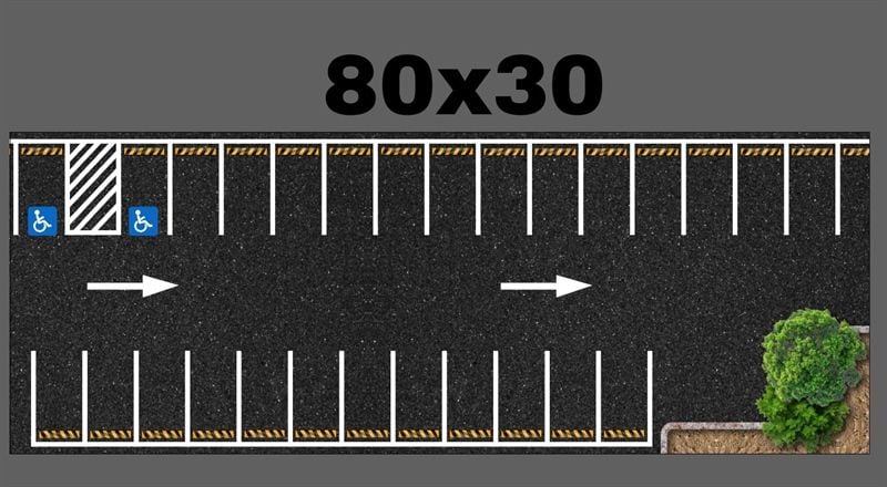  Diorama mô phỏng mặt đường - bãi đỗ xe - pit race in PP cán mờ chống nước bụi bẩn kích cỡ 80x30cm tỉ lệ 1:64 Autono1 DR603 