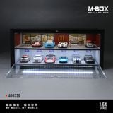  Hộp trưng bày container mô phỏng Bối cảnh chủ đề McDonald's có đèn kích thước 38.7x16x16.5cm tỉ lệ 1:64 MoreArt box M-Box MB400320 