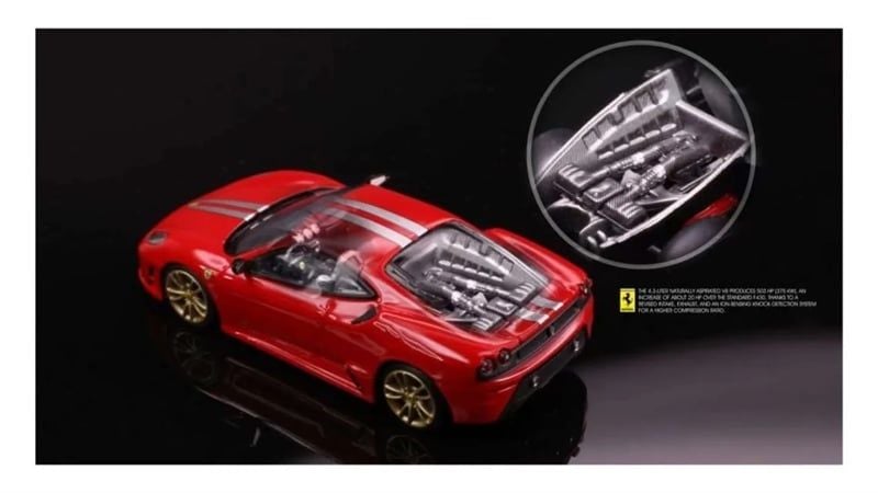  Mô hình xe Ferrari F430 Scuderia Coupe tỉ lệ 1:64 Little Hunter OT64625 