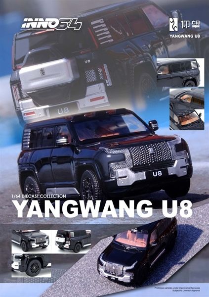  Mô hình xe YANWANG U8 Black tỉ lệ 1:64 Inno64 IN64-YWU8-BLACK 