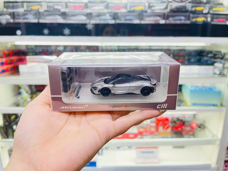  Mô hình xe Mclaren 765LT Metal gun gray tỉ lệ 1:64 CM Model CM64-765LT-20 