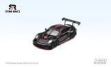  Mô hình xe Porsche 911 GT3 Racing Black/Red line tỉ lệ 1:64 Star Race SR64001 