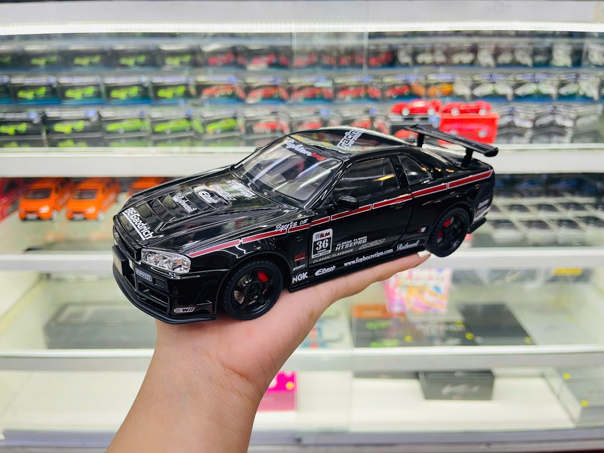  Mô hình xe Nissan GTR R34 Top Secret full open tỉ lệ 1:24 Chezhi CZ241192 