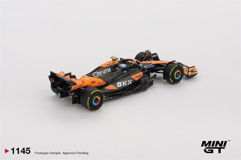  Mô hình xe McLaren MCL38 #4 Lando Norris 2024 F1 2024 Hungarian GP 2nd Place tỉ lệ 1:64 MiniGT MGT01145 
