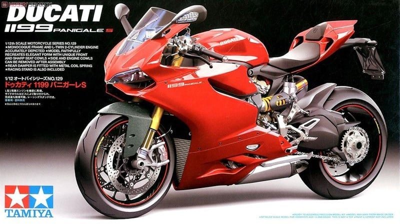  Mô hình Kit Mô Tô Ducati 1199 Panigale S 1:12 Tamiya 14129 
