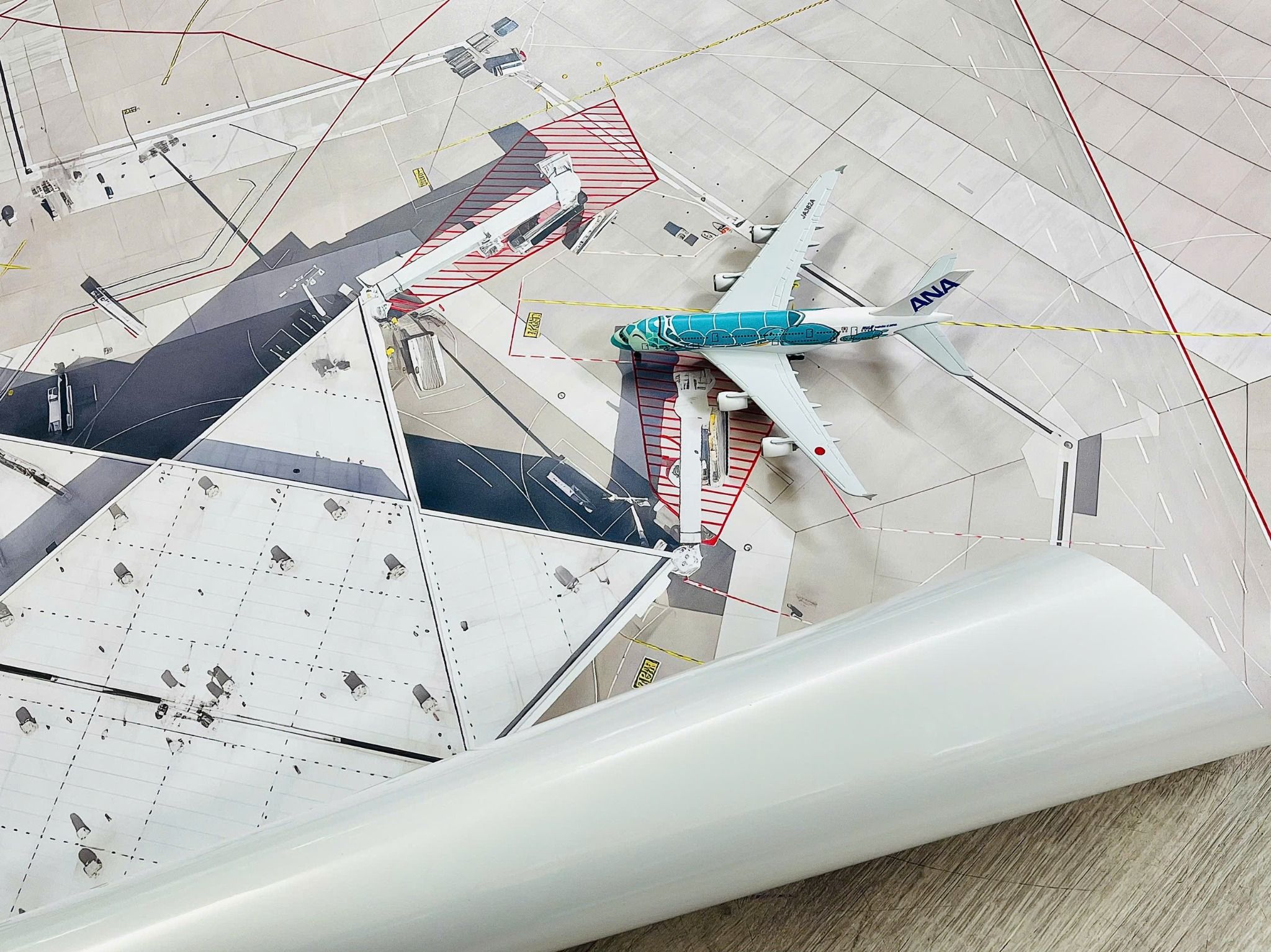  Phụ kiện trưng bày bãi đáp chất liệu in pp 80x120cm cán mờ chống nước bụi bẩn dành cho máy bay mô hình nhiều tỉ lệ DR050 