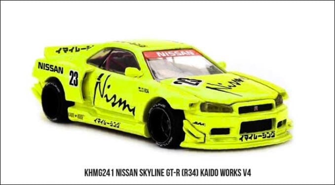  Mô hình xe Nissan Skyline GT-R (R34) Kaido Works V4 tỉ lệ 1:64 Kaido House KHMG241 