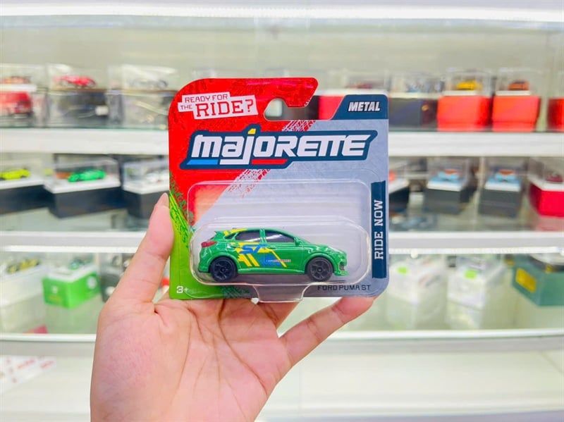  Mô hình xe Street car Ford Puma ST green tỉ lệ 1:64 Majorette 8501000000 