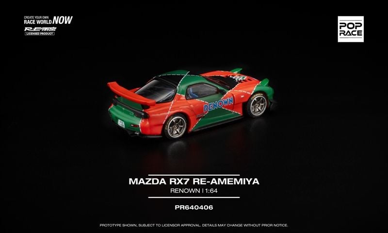  Mô hình xe MAZDA RX7 RE-AMEMIYA RENOWN tỉ lệ 1:64 Poprace PR640406 