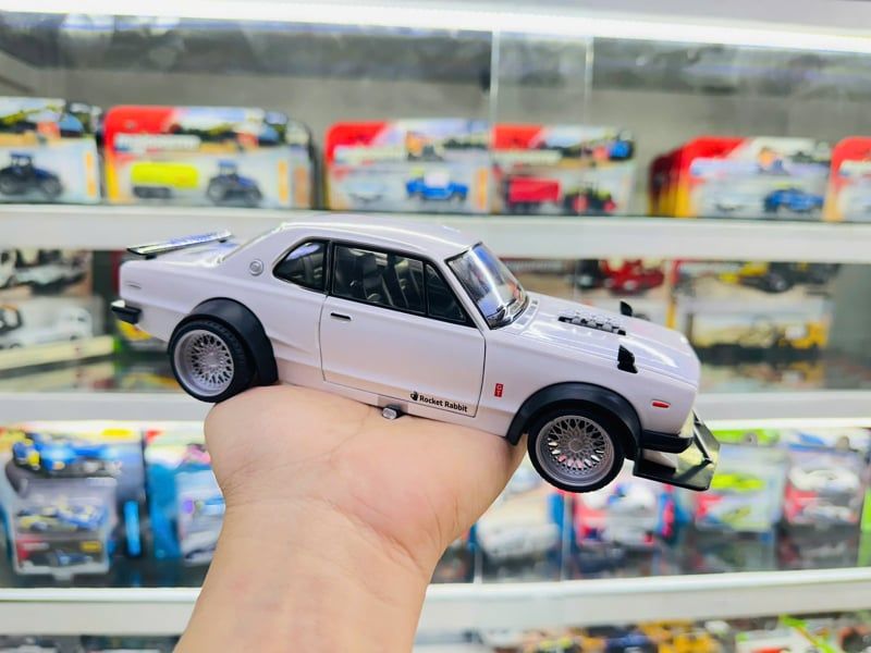  Xe ô tô mô hình bằng hợp kim và nhựa Niss Skyline GT-R V8 Drift tỉ lệ 1:24 Alloy Model VB24496 OT24160 