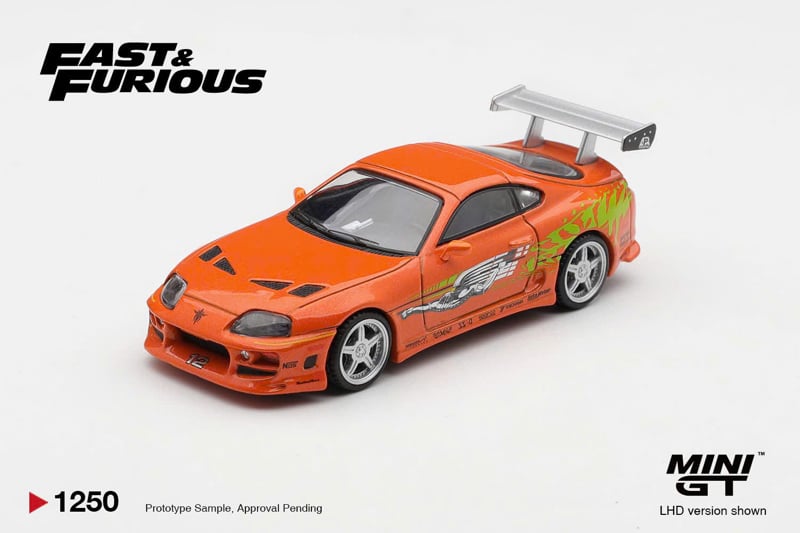  Mô hình xe Toyota Supra BOMEX “The Fast and the Furious” Brian O’Conner tỉ lệ 1:64 MiniGT bản card MGT01250-BL 