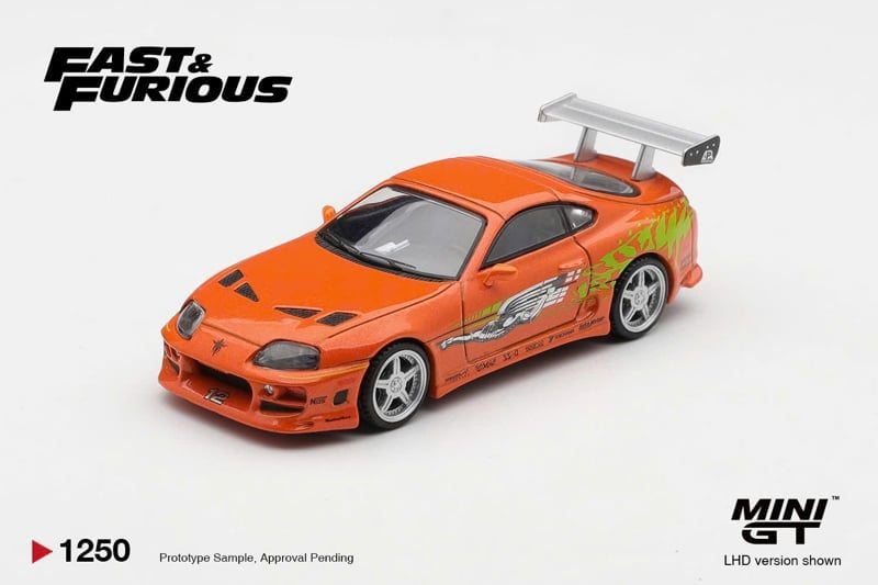  Mô hình xe Toyota Supra BOMEX “The Fast and the Furious” Brian O’Conner tỉ lệ 1:64 MiniGT bản card MGT01250-BL 