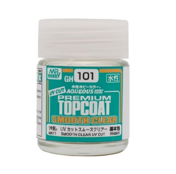  Aqueous GH101 Smooth Clear UV Cut sơn mô hình phủ mờ/mịn dòng Premium Topcoat 10ml Mr.Hobby GH101 