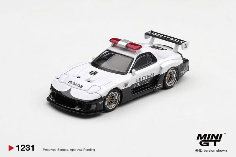  Mô hình xe MAZDA RX-7 LB-Super Silhouette Police tỉ lệ 1:64 MiniGT MGT01231 