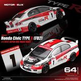  Mô hình xe Honda Civic Type R (FD2) #1 2012 Japan One Make Race tỉ lệ 1:64 Motorhelix M65421 