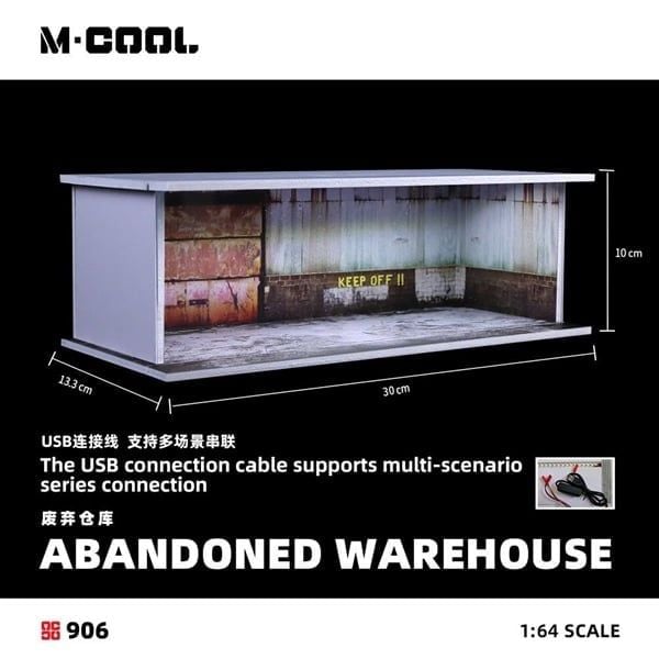  Hộp trưng bày mô phỏng Abandoned Warehouse Lighting Assembly Scene Model tỉ lệ 1:64 M-cool MoreArt MC914906 