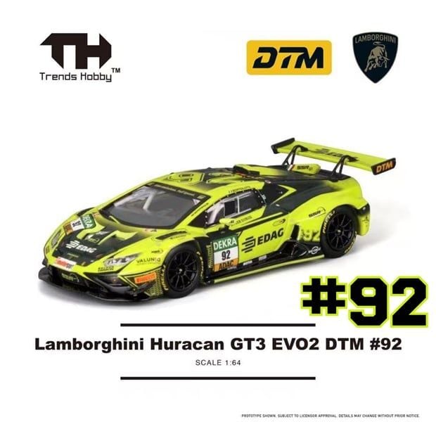  Mô hình xe Lamborghini Huracan GT3 EVO2 DTM 2023 tỉ lệ 1:64 Trends Hobby TH 24108 
