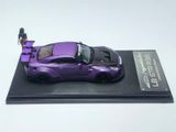  Mô hình xe Nissan GTR R35 Matt Purple Carbon Fiber Cover Paint + Includes Figure tỉ lệ 1:64 Mymodelcollect OT64756 
