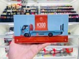  Đồ trang trí để bàn (Mô hình ô tô) Kích thước (10*3,6*4,5)CM +/-10%)CM +/- 10% (tỉ lệ 1:64) hiệu Time micro - tải cứu hộ H300 Gulf racing blue - orange có bàn trượt TM647201 
