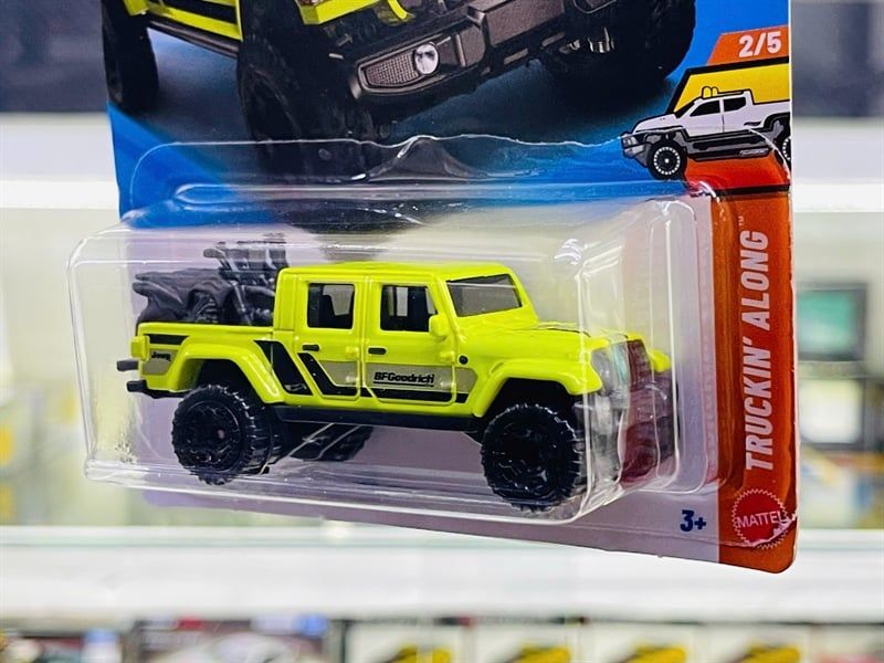  Mô hình xe Jeep Gladiator '20 green Hotwheels kim loại có bản quyền chính hãng tỉ lệ 1:64 C4982-JE 