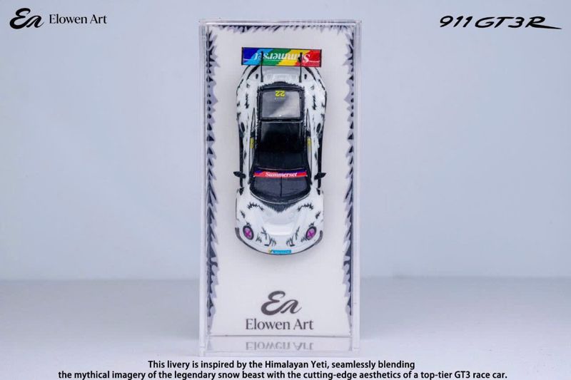  Mô hình xe Porsche 911 GT3 Himalayan Yeti Livery Limited 500 pcs tỉ lệ 1:64 Elowen Art OT64828 