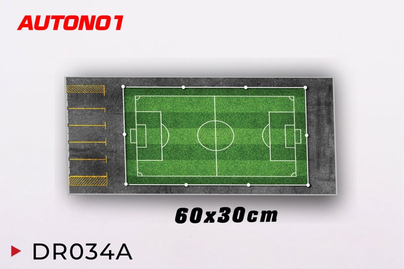  Phụ kiện thảm sa bàn chống trượt mô phỏng diorama bãi đỗ xe có sân bóng kích thước 60x30 cho mô hình xe 1:64 Autono1 PT034 